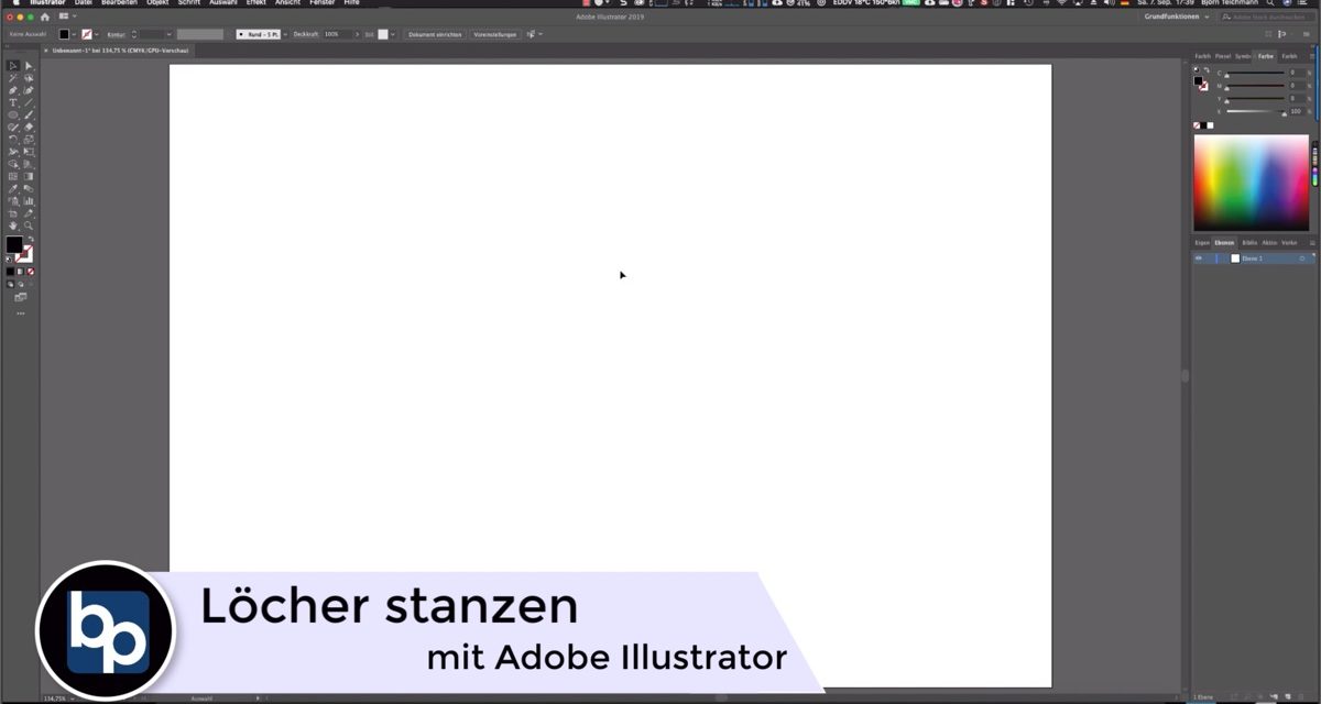 Löcher und For­men stan­zen – Ado­be Illustrator