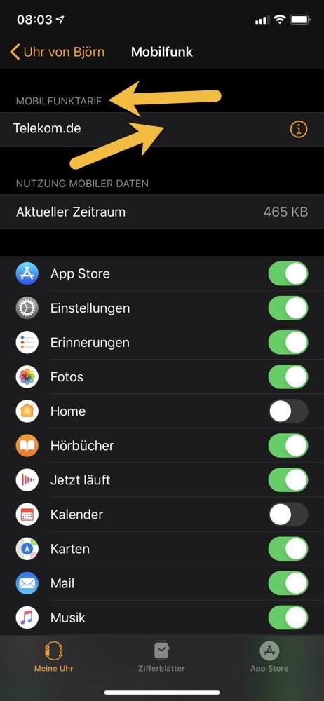 Mobilfunktarif verbinden 7