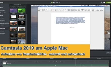 Cam­ta­sia auto­ma­tisch Tas­ta­tur­be­feh­le auf­neh­men am Apple Mac